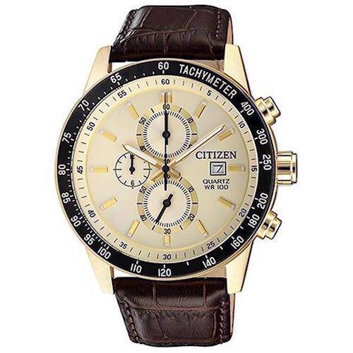 Image of Sporty Chronograph forgyldt Quartz med Chronograph Herre ur fra Citizen, AN3602-02A